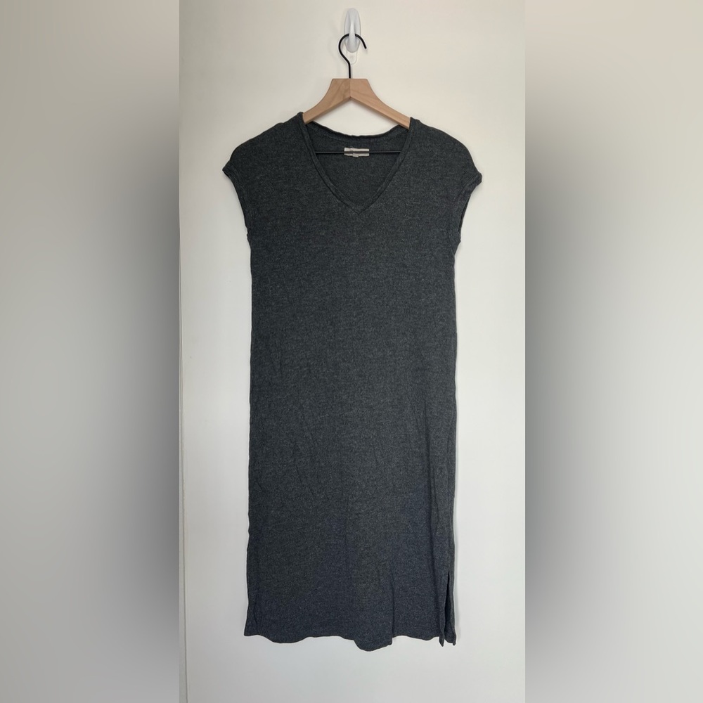 Madewell Horizon Midi Dress | Black Heather | Small